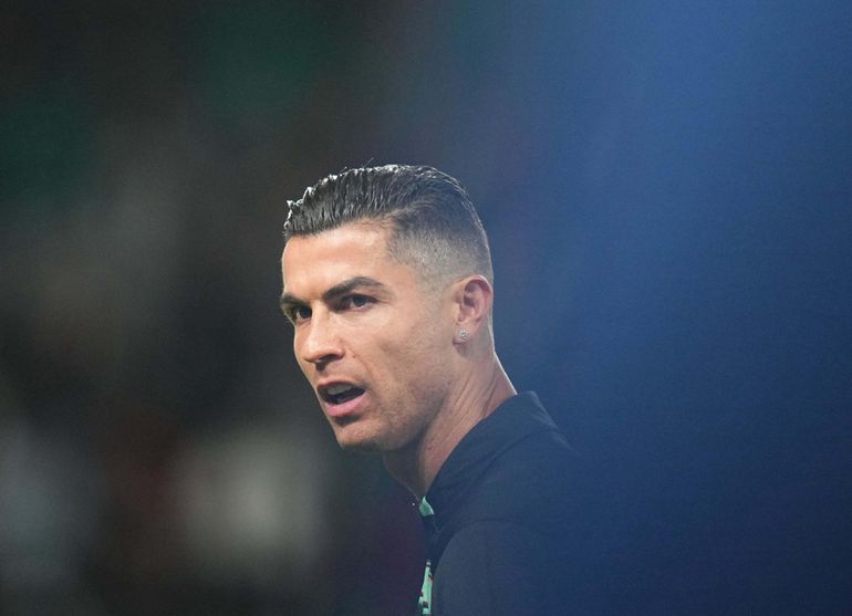 Kristijano Ronaldo na utakmici Lige nacija Portugal - Danska