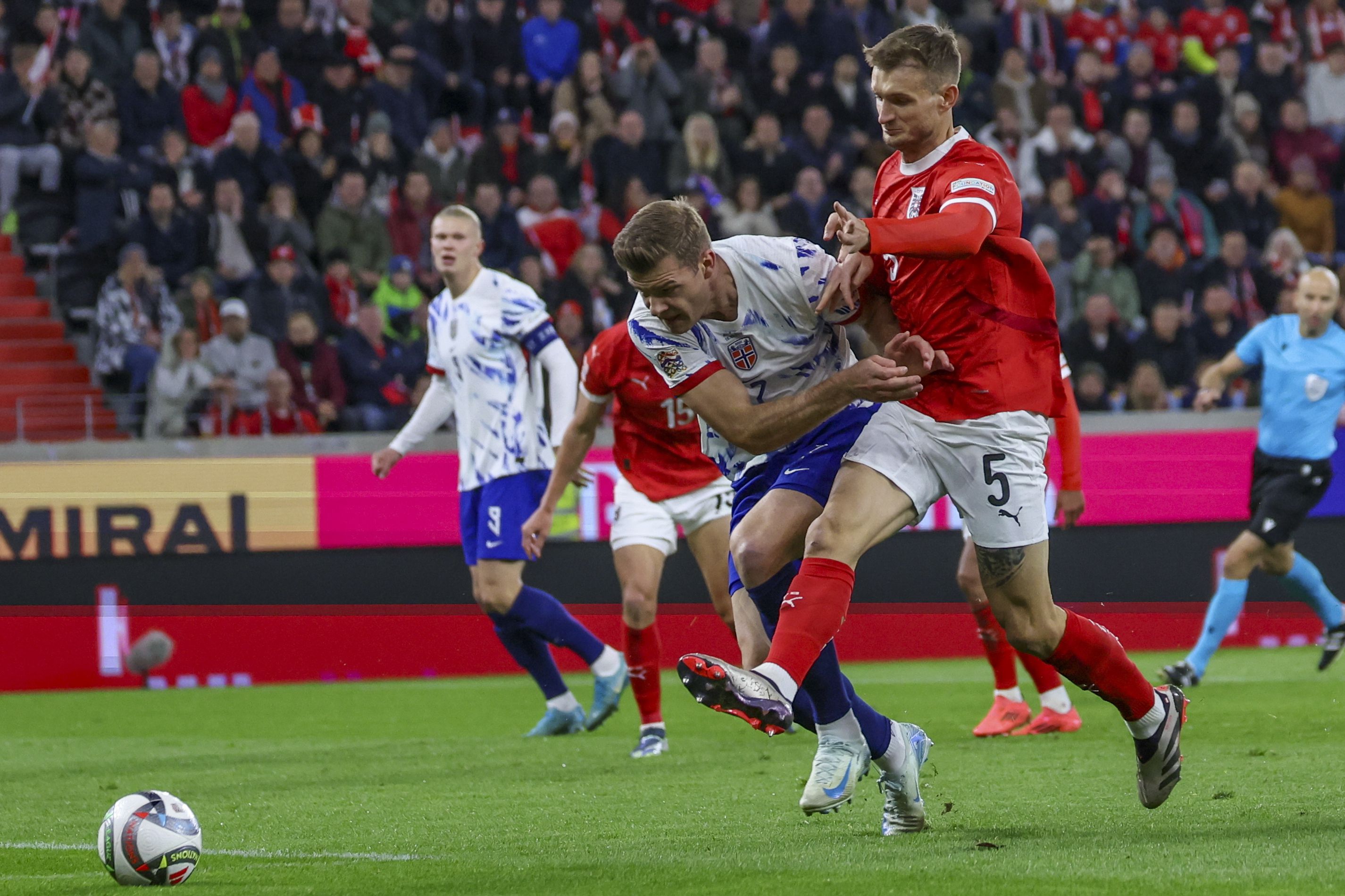 Detalj sa meča Austrija - Norveška, Liga nacija